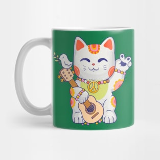 Peace lucky cat Mug